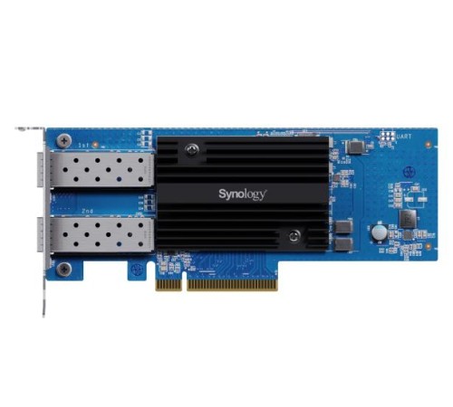 Сетевой адаптер Synology 10\25 Gigabit Dual port SFP+ PCIe 3.0 x8 adapter (incl LP and FH bracket) (E25G30-F2)