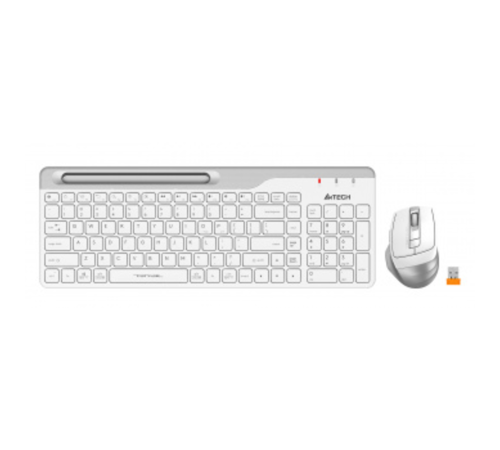 Клавиатура + мышь A4Tech Fstyler FB2535C клав:белый/серый мышь:белый/серый USB беспроводная Bluetoot