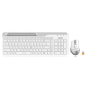 Клавиатура + мышь A4Tech Fstyler FB2535C клав:белый/серый мышь:белый/серый USB беспроводная Bluetoot