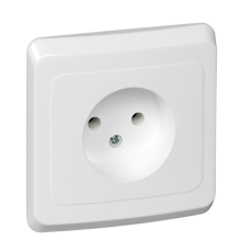 Systeme electric PC16-001B ЭТЮД С/У РОЗЕТКА без заземления без шторок 16А 250B, БЕЛЫЙ, Россия
