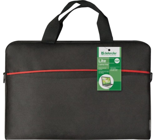 Defender Сумка для ноутбука Lite 15.6" черный, карман Defender Lite 15.6" (26083)