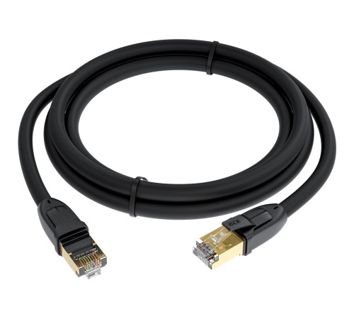 GCR Патч-корд PROF прямой 7.5m, FTP медь кат.6, позолоч. контакты и  коннектор, 25 AWG, Deluxe ethernet high speed 10 Гбит/с, RJ45, T568B, GCR-52548 Greenconnect GCR-52548