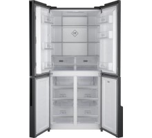 Холодильник Weissgauff WCD 450 INOX GLASS нержавеющая сталь трехкамерный side-by-side 286/141л морозилка снизу