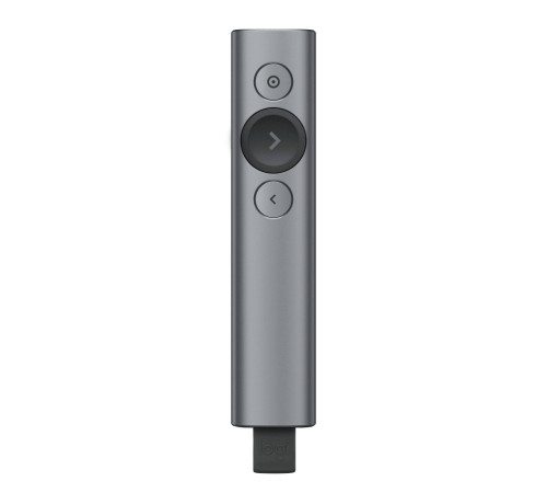 Презентер Logitech Spotlight Slate (серый, Bluetooth/2.4 GHz, перезаряжаемая литий-полимерная батарея 85мАч, 3D-акселерометр, гироскоп, кабель для зарядки, чехол) (арт. 910-004867, M/N: R-R0011 / C-U0016) Презентер Logitech Spotlight Slate (серый, Bluetooth/2.4 GHz, перезаряжаемая литий-полимерная батарея 85мАч, 3D-акселерометр, гироскоп, кабель для зарядки, чехол) (арт. 910-004867, M/N: R-R0011 / C-U0016)
