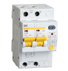 Iek MAD12-2-020-C-030 Диф.автомат АД12М 2Р С20  30мА ИЭК