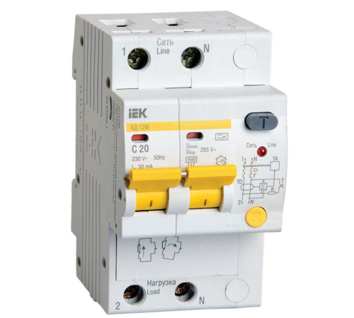 Iek MAD12-2-020-C-030 Диф.автомат АД12М 2Р С20 30мА ИЭК Iek MAD12-2-020-C-030 Диф.автомат АД12М 2Р С20 30мА ИЭК