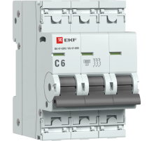 Выключатель автоматический 3P 6А (C) 6кА ВА 47-63N PROxima EKF M636306C