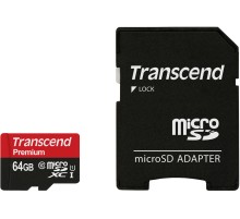 Карта памяти Transcend microSDXC Class 10 UHS-I (TS64GUSDU1)