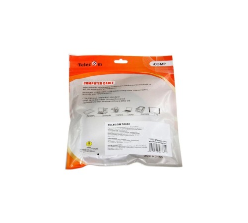 Кабель-переходник 4K*60Hz 1.2V Mini DisplayPort M <--> Display Port M 1,8м Telecom (TA682-1.8M) VCOM Telecom Mini DisplayPort (m) to DisplayPort (m) (TA682-1.8M)