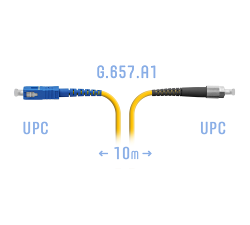 Патчкорд оптический FC/UPC-SC/UPC SM G.657.A1 10 метров