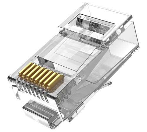 Коннектор Vention RJ45 (8p8c), UTP, cat. 6A, под витую пару (50шт.) Vention Коннектор Vention RJ45 (8p8c), UTP, cat. 6A, под витую пару (50шт.) (IDGR0-50) (IDGR0-50)