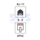Rexant (03-0002) Розетка телефонная внешняя, 2 порта UTP, RJ-14 (6P4C), CAT 3