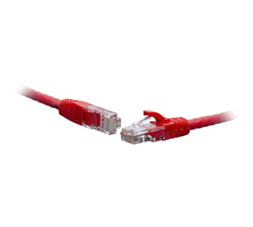 Коммутационный шнур U/UTP 4-х парный cat.5e 1.5м PVC standart красный