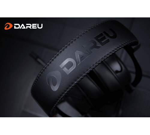 Гарнитура игровая проводная Dareu EH925 Black (черный), подсветка RGB, фиксированный микрофон с шумоподавлением, подключение USB, длина кабеля 2,2м