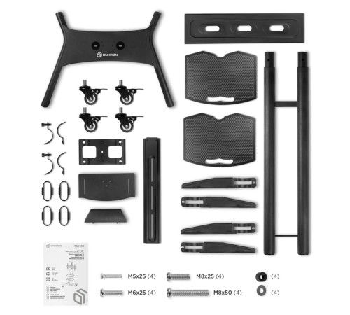 Мобильная стойка ONKRON на 1 ТВ ONKRON TS1552 Black