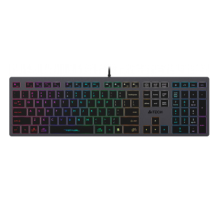 Клавиатура A4Tech Fstyler FX60H серый USB slim LED (FX60H GREY/NEON) [FX60H GREY/NEON]