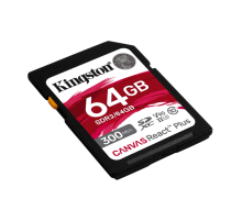 Карта памяти Kingston 64GB Canvas React Plus SDXC UHS-II 300R/260W U3 V90