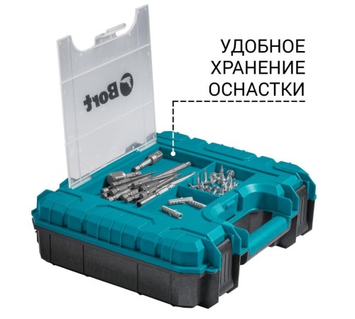 Bort BAB-21-BLK (2X1,5AH) Дрель-шуруповерт аккумуляторная [93413526] { 21 В, 1.5 Ач, Li-lon, 2 Акб }