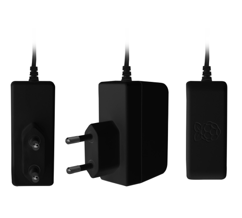Raspberry Pi 3 Model B Блок питания Official Power Supply Retail, Black, 5.1V, 2.5A, Cable 1.5 m, Micro USB-B output jack, для Raspberry Pi 3 B/B+  (182-5739)