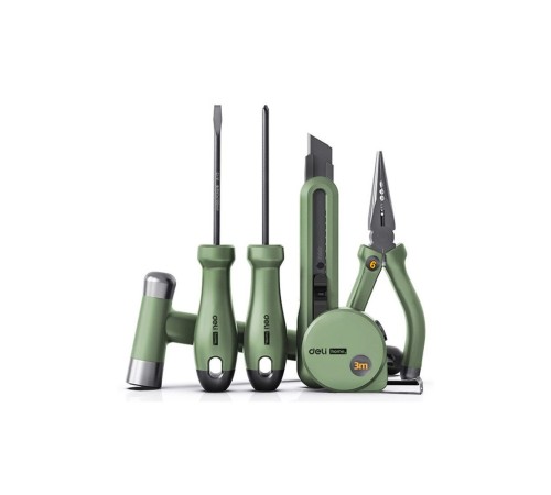 Набор ручного инструмента "Home Series Green" Deli HT0006L  6 предметов