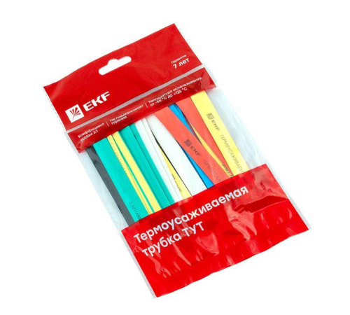 Трубка термоусаживаемая ТУТ нг 16/8 (7 цветов по 3шт) 100мм PROxima