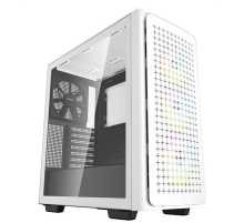 Корпус Deepcool CK560 WH без БП, боковое окно (закаленное стекло), 3xARGB LED 120мм вентилятора спереди и 1x140мм вентилятор сзади, белый, ATX (CK560 WH)