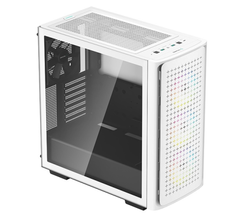Корпус Deepcool CK560 WH без БП, боковое окно (закаленное стекло), 3xARGB LED 120мм вентилятора спереди и 1x140мм вентилятор сзади, белый, ATX (CK560 WH)