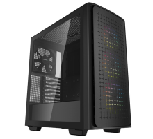 Корпус Deepcool CK560 без БП, боковое окно (закаленное стекло), 3xARGB LED 120мм вентилятора спереди и 1x140мм вентилятор сзади, черный, ATX (CK560)
