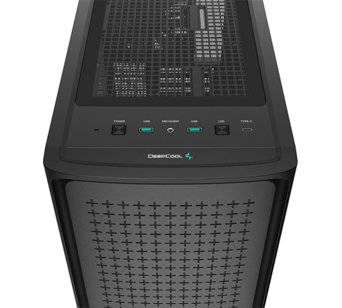 Корпус Deepcool CK560 без БП, боковое окно (закаленное стекло), 3xARGB LED 120мм вентилятора спереди и 1x140мм вентилятор сзади, черный, ATX (CK560)