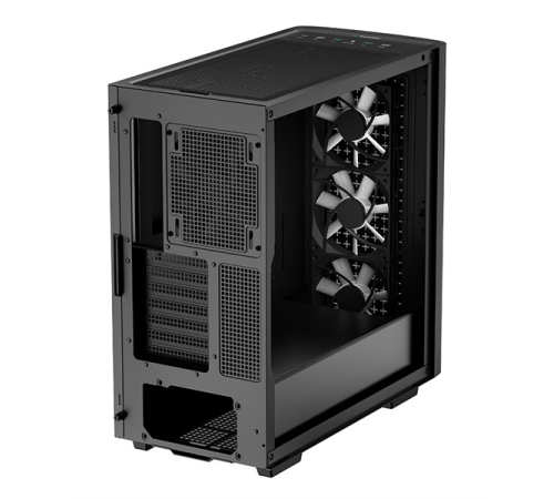 Корпус Deepcool CK560 без БП, боковое окно (закаленное стекло), 3xARGB LED 120мм вентилятора спереди и 1x140мм вентилятор сзади, черный, ATX (CK560)