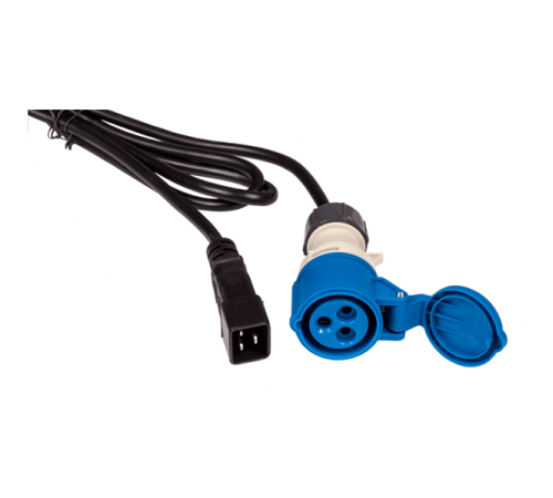 Шнур питания C20-I309 Female, 3х2.5, 220В, 16А, черный, 2.5 метра (LAN-PP9F/20-2.5-BK)