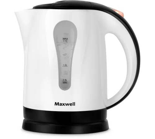 Чайник электрический Maxwell MW-1079 1.7л. 2200Вт белый/черный корпус: пластик Чайник электрический Maxwell MW-1079 1.7л. 2200Вт белый/черный корпус: пластик