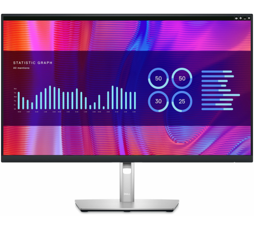 Монитор Dell 27"    P2723DE  S/BK ( IPS; 16:9; 350cd/m2; 1000:1; 8ms; 2560x1440x60Hz;DP;DPout;HDMI; USB-C; 4xUSB;RJ45;Tilt;Swiv;HAS;Pivot;VESA) (P2723DE)