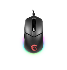 Мышь  проводная Gaming Mouse MSI Clutch GM11, Wired, DPI 5000, symmetrical design, RGB lighting, Black (S12-0402030-CLA)