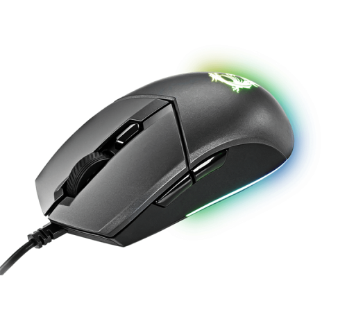 Мышь  проводная Gaming Mouse MSI Clutch GM11, Wired, DPI 5000, symmetrical design, RGB lighting, Black (S12-0402030-CLA)