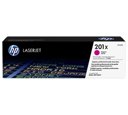 Картридж лазерный HP 201X CF403X пурпурный (2300стр.) для HP CLJ Pro M252/M277