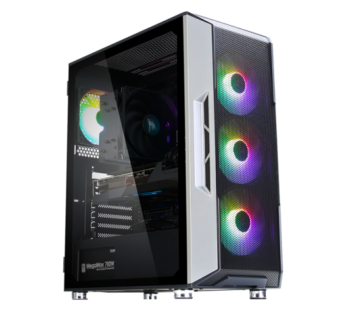 Корпус ZALMAN I3 NEO WHITE, ATX, WHITE, FRONT MESH, WINDOW, 2x3.5", 3x2.5", 1xUSB2.0, 2xUSB3.0, FRONT 3x120mm RGB, REAR 1x120mm RGB (I3 NEO White)