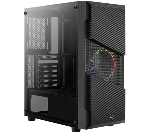 Корпус Aerocool MENACE SATURN FRGB-G-BK-v1 (ATX, стекло, сетка, USB3.0 x2, 1x12cm Saturn FRGB fan) (MENACE SATURN FRGB-G-BK-v1)