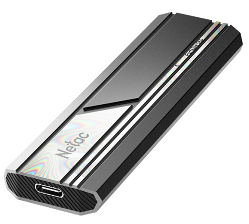 Ssd накопитель Netac ZX10 2TB USB 3.2 Gen 2 Type-C External SSD, R/W up to 1050/1050MB/s, with USB C to A cable and 10Gbps USB C to C cable 5Y wty (NT01ZX10-002T-32BK)