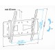Кронштейн для телевизора Holder PTS-4006 черный 32"-60" макс.45кг настенный наклон