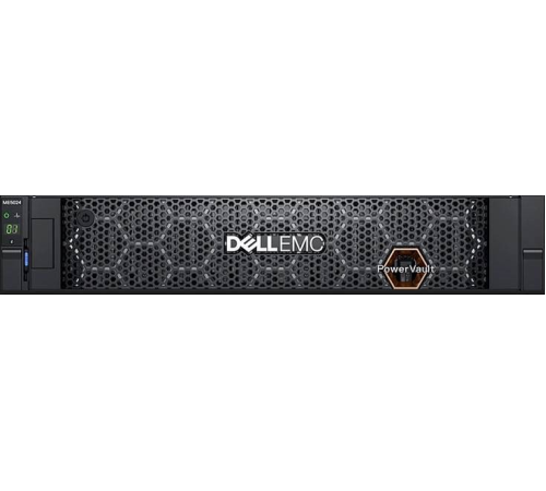 Система хранения данных Dell PowerVault ME5024 24SFF(2,5") 2U/ 8 port SAS Dual Controller/2xmini SAS cable 12G 2m/ noHDD/Rails/Bezel/2x580W/1YWARR (ME5024-SAS-01t)