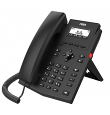 Телефон Fanvil IP 2xEthernet 10/100, LCD 128x48, дисплей 2,3, 2 аккаунта SIP, G722, Opus, Ipv-6, порт для гарнитуры, книга на 1000 записей, 6-ти сторонняя аудиконф., POE, бп (X301P)