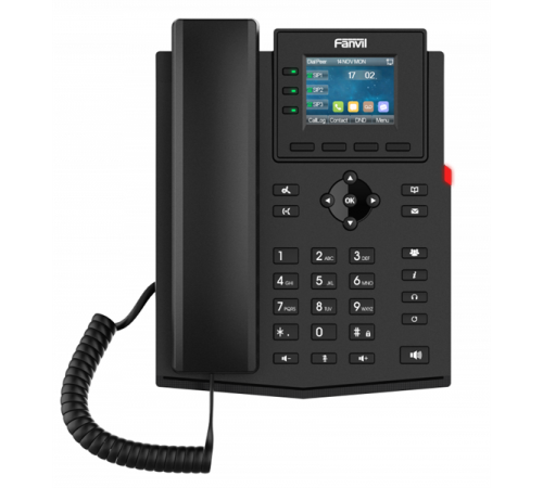 Телефон Fanvil IP , 2xEthernet 10/100/1000, LCD 320x240, цветной дисплей 2,4, 4 аккаунта SIP, G722, Opus, Ipv-6, порт для гарнитуры, книга на 1000 записей, 6-ти сторонняя аудиконф., POE, бп (X303G) Телефон Fanvil IP , 2xEthernet 10/100/1000, LCD 320x240, цветной дисплей 2,4, 4 аккаунта SIP, G722, Opus, Ipv-6, порт для гарнитуры, книга на 1000 записей, 6-ти сторонняя аудиконф., POE, бп (X303G)