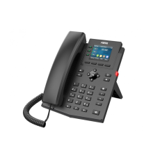 Телефон Fanvil IP , 2xEthernet 10/100, LCD 320x240, цветной дисплей 2,4, 4 аккаунта SIP, G722, Opus, Ipv-6, порт для гарнитуры, книга на 1000 записей, 6-ти сторонняя аудиконф., POE, бп (X303P)