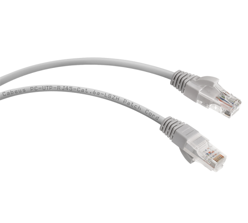 Патч-корд u/utp, категория 6а (10g), серый, lszh, 1.5м Cabeus PC-UTP-RJ45-Cat.6a-1.5m-LSZH Патч-корд U/UTP, категория 6а (10G), 2xRJ45/8p8c, неэкранированный, серый, LSZH, 1.5м (PC-UTP-RJ45-Cat.6a-1.5m-LSZH)
