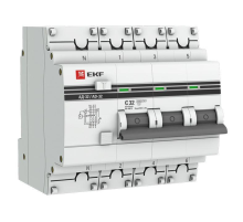 EKF DA32-32-30-4P-pro Дифференциальный автомат АД-32 3P+N 32А/30мА (хар. C, AC, электронный, защита 270В) 4,5кА EKF PROxima