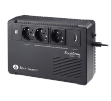 Источник бесперебойного питания Systeme Electriс Back-Save, 800VA/480W, 230V, Line-Interactive, AVR, 3xSchuko, USB charge(type A), USB (BVSE800RS)