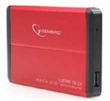 Gembird EE2-U3S-2-R Внешний корпус 2.5" Gembird EE2-U3S-2 ,  красный, USB 3.0, SATA