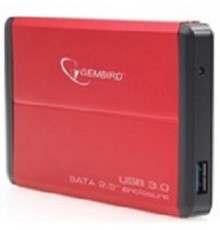 Gembird EE2-U3S-2-R Внешний корпус 2.5" Gembird EE2-U3S-2 ,  красный, USB 3.0, SATA