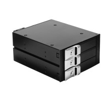 Exegate EX264639RUS Корзина для HDD Exegate HS335-01 (универсальная, на 3*3,5" SATA/SAS HDD, занимает 2*5,25" отсека)
